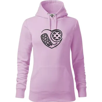Dámská mikina Florbal love - Mikina dámská Cape s kapucí - S ( Orchid )