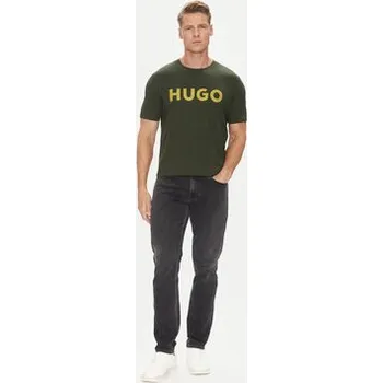 Pánské tričko HUGO T-Shirt Dulivio 50467556 Zelená Regular Fit XXL