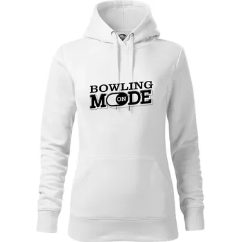 Dámská mikina Bowling mode - Mikina dámská Cape s kapucí - 2XL ( Bílá )