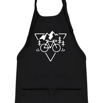 Kuchyňská zástěra Cyklo trojúhelník - Dětská zástěra na vaření - Univerzální velikost ( Černá )