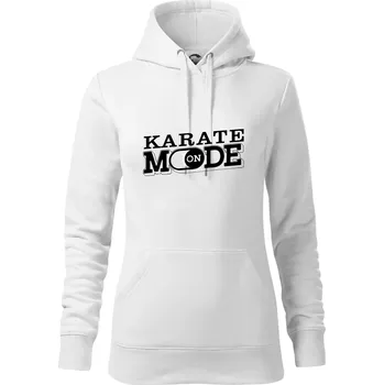 Dámská mikina Karate mode - Mikina dámská Cape s kapucí - S ( Bílá )