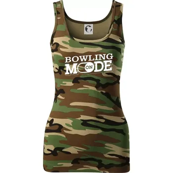 Dámské tričko Bowling mode - Dámské Maskáčové tílko - S ( Hnědý maskáč )