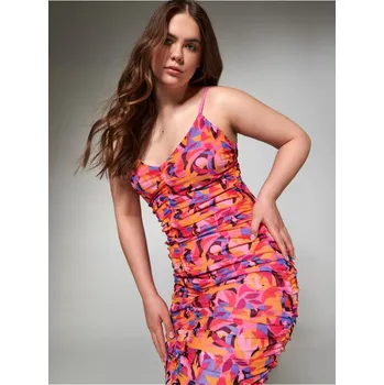 Dámské šaty Sinsay - Nabírané mini šaty - vícebarevná - 5740J-MLC - 5740J-MLC-S