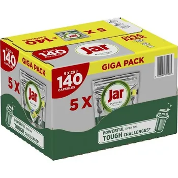 Přípravek do myčky ALBA Jar kapsle na nádobí Platinum Yellow citron-5x28ks