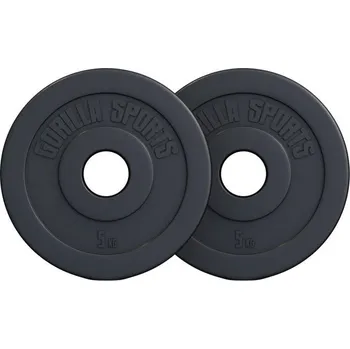 Gorilla Sports Sada zátěžových kotoučů 2 x 5 kg