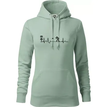 Dámská mikina EKG disc golf - Mikina dámská Cape s kapucí - XS ( Sage )