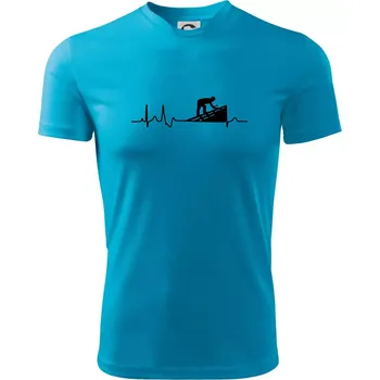 Pánské tričko EKG pokrývač - Pánské triko Fantasy sportovní (dresovina) - M ( Světlý tyrkys )