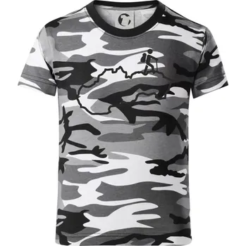 Chlapecké oblečení Slovenský turista - Dětské maskáčové triko - 122 cm/6 let ( Šedý maskáč )