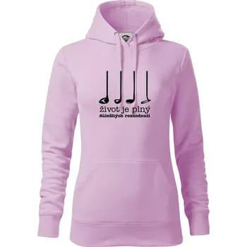 Dámská mikina Golf - důležitá rozhodnutí - Mikina dámská Cape s kapucí - S ( Orchid )