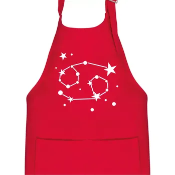 Kuchyňská zástěra Souhvězdí - Cancer - Rak - Dětská zástěra na vaření - Univerzální velikost ( Červená )
