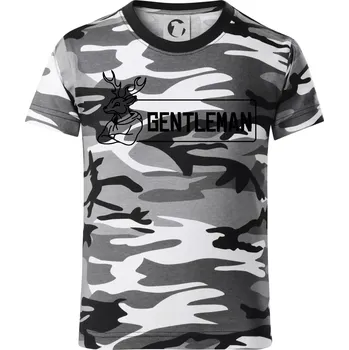 Chlapecké oblečení Jelen gentleman - Dětské maskáčové triko - 134 cm/8 let ( Šedý maskáč )