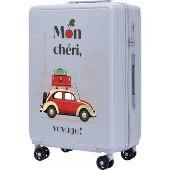 Střední cestovní kufr tvrdý z ABS, odolné zavazadlo na 4 kolečkách WINGS