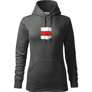 Dámská mikina Turistická značka - červená - Mikina dámská Cape s kapucí - XL ( Tmavá břidlice (šedá se zeleným nádechem) )
