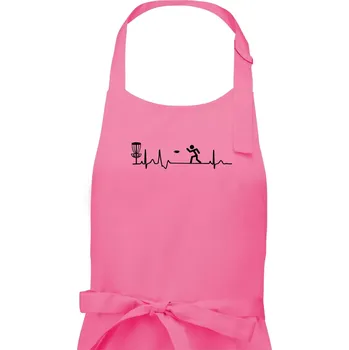 Kuchyňská zástěra EKG disc golf - Pánská zástěra na vaření - Univerzální velikost ( Růžová )