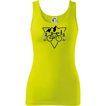Dámské tričko Cyklo trojúhelník - Dámské tílko - XS ( Limetková )