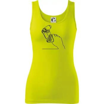 Dámské tričko Herní ovladač jedním tahem - Dámské tílko - XS ( Limetková )