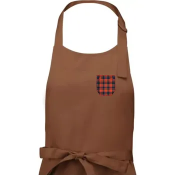 Kuchyňská zástěra Flanelové triko červené - Dámská zástěra na vaření - Univerzální velikost ( Kakaová )
