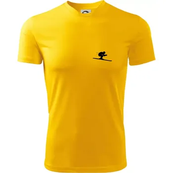 Pánské tričko Sjezdař prso - Pánské triko Fantasy sportovní (dresovina) - L ( Žlutá )