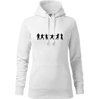 Dámská mikina Karate postavy - Mikina dámská Cape s kapucí - XL ( Bílá )
