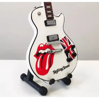 Elektrická kytara Miniatura kytary Music Legends PPT-MK054 Rolling Stones Tribute Les Paul White