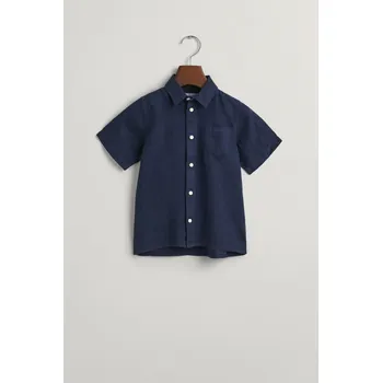 Dívčí košile KOŠILE GANT REG. LINEN SS SHIRT MARINE