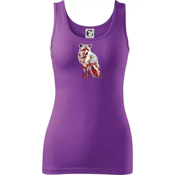 Liška vintage - Dámské tílko - M ( Fialová )