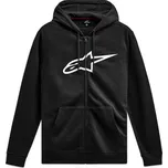 mikina AGELESS ZIP HOODIE 3, ALPINESTARS (černá/bílá, vel. M)