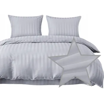 Povlečení Povlečení z damašku 160x200 cm, Stylové, Měkké a Odolné, SVĚTLE ŠEDÉ