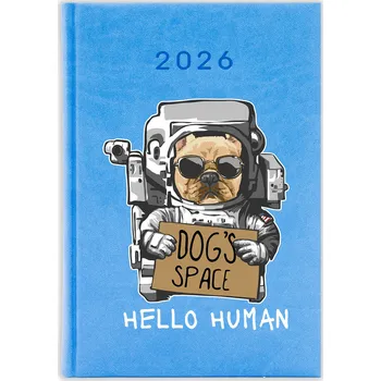 Kalendář Knižkový kalendář 2026 A5 FunnyCase modrý