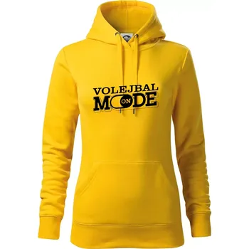Dámská mikina Volejbal mode - Mikina dámská Cape s kapucí - S ( Žlutá )