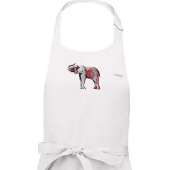 Kuchyňská zástěra Slon vintage - Pánská zástěra na vaření - Univerzální velikost ( Bílá )