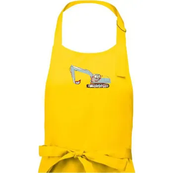 Kuchyňská zástěra Bagr vintage - Dámská zástěra na vaření - Univerzální velikost ( Žlutá )