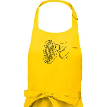 Kuchyňská zástěra Tenisová raketa jednim tahem - Dámská zástěra na vaření - Univerzální velikost ( Žlutá )