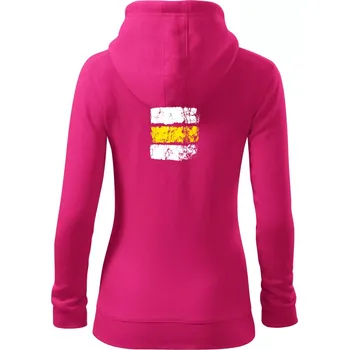 Dámská mikina Turistická značka - žlutá - Dámská mikina trendy zipper s kapucí - XL ( Purpurová )