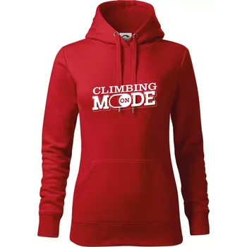Dámská mikina Climbing mode - Mikina dámská Cape s kapucí - L ( Červená )