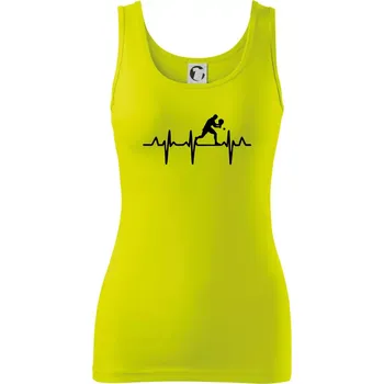 Dámské tričko EKG stolní tenista stojící - Dámské tílko - XS ( Limetková )