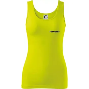 Dámské tričko Novinář nápis - Fotograf - Dámské tílko - 2XL ( Limetková )