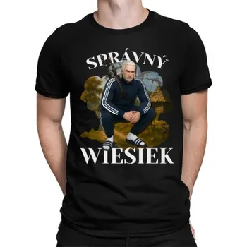 Žertovný předmět Správný Wiesiek - Geralt v teplákové soupravě - pánské tričko s potiskem- Tričkový.cz