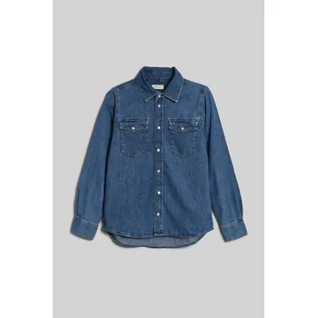 KOŠILE GANT RELAXED LS DENIM SHIRT MID BLUE WORN IN