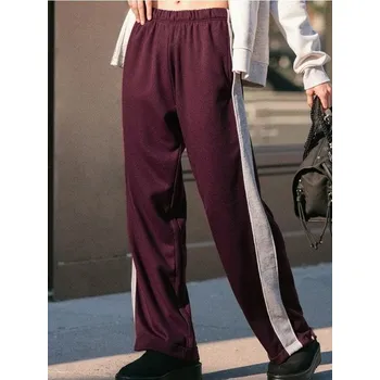 Dámské kalhoty Sinsay - Kalhoty wide leg - burgundy - 226FK-92X - 226FK-92X-XS