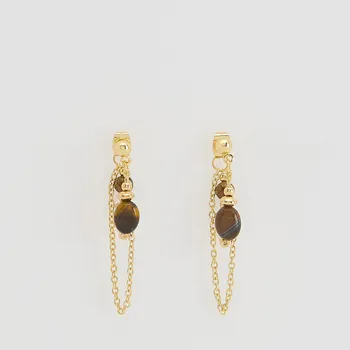 Náušnice Reserved - Visací náušnice s přírodními kameny - vícebarevná - 340FD-MLC - 340FD-MLC-ONE