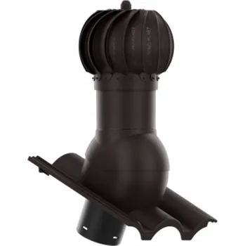 Vrták Větrací komín OTOČNÝ kulový fi125 BRAAS ŘECKÁ TMAVĚ HNĚDÁ