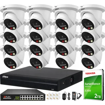 IP kamera IP Monitoring Dahua sada 16 kamer 4Mpx Dual Light NVR + HDD 2TB Detekce