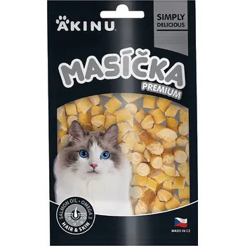 Krmivo pro kočku Akinu MASÍČKA PREMIUM Hair & Skin pamlsek pro kočky 50 g