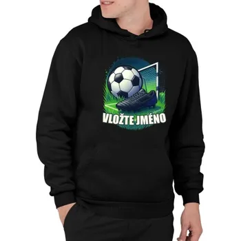 Žertovný předmět Fotbal (jméno) - míč a hřiště - pánská mikina s potiskem - personalizovaný produkt- Tričkový.cz