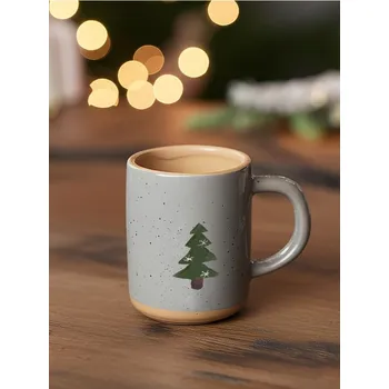 Sinsay - Vánoční keramický hrnek s motivem vánočního stromku - modrá - 906GG-05X - 906GG-05X-ONE