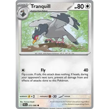 Sběratelská karetní hra Tranquill 072/086 - Black Bolt Typ karty: Non-Holo