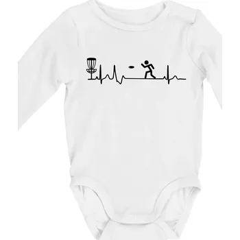 EKG disc golf - Body kojenecké s dlouhým rukávem - Dlouhý r. do 3 měs ( Bílá )