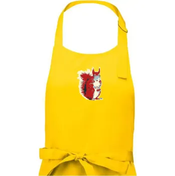 Kuchyňská zástěra Veverka vintage - Pánská zástěra na vaření - Univerzální velikost ( Žlutá )