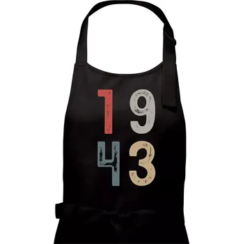 Kuchyňská zástěra Vintage číslice 1943 - Dámská zástěra na vaření - Univerzální velikost ( Černá )
